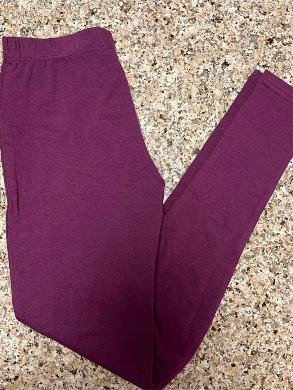 NWOT Plum/Purple Stretch Cotton Blend Leggings SIZE S (0-1)